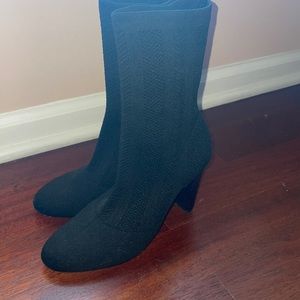 Charles David shoes black knit sock booties